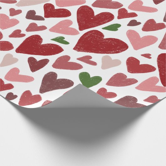 Cute hearts valentine's day Mug Geschenkpapier (Ecke)