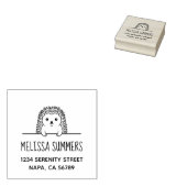 Cute Hedgehog Address Gummistempel (Stempel)