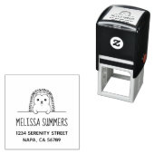 Cute Hedgehog Address Permastempel (Beispiel)
