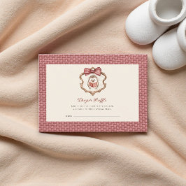 Cute Hedgehog Baby Shower Diaper Raffle Begleitkarte