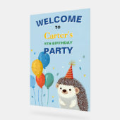 Cute Hedgehog Birthday Party Sign Acrylschild (Winkel)