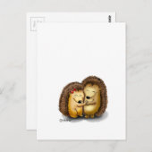 Cute Hedgehog Couple - Herr und Frau Customize Postkarte (Vorne/Hinten)