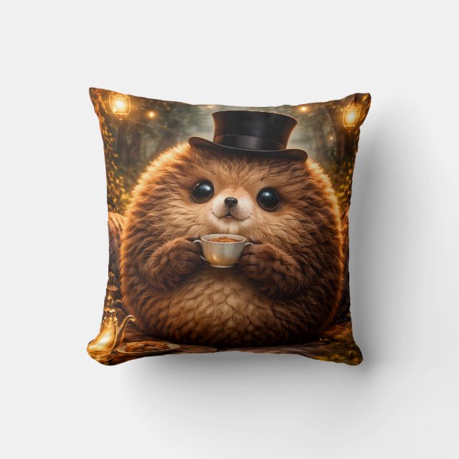 Cute Hedgehog Cozy Pillow Gift Home Decor Kissen (Vorderseite)