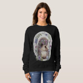 Cute Hedgehog Flower Crown Floral Animal Sweatshirt (Vorne ganz)