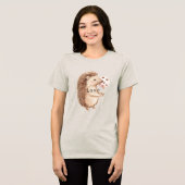 Cute Hedgehog Hearts Love Tri-Blend Shirt (Vorderseite voll)