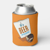 Cute Hedgehog It's Beer O'Clock Funny Cartoon Dosenkühler (Kanne Vorderseite)