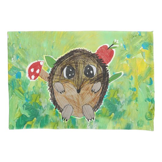 Cute Hedgehog Kissenbezug (Vorderseite)