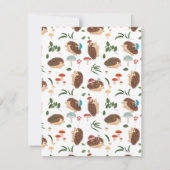 Cute Hedgehog Mushroom Woodland Forest Animal Kids Mitteilungskarte (Rückseite)