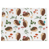 Cute Hedgehog Mushrooms Woodland Forest Animal Große Geschenktüte (Vorderseite)