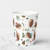 Cute Hedgehog Mushrooms Woodland Forest Animal Pappbecher (Rechts)