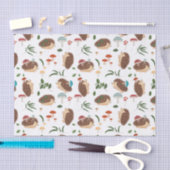 Cute Hedgehog Mushrooms Woodland Forest Animal Seidenpapier (Handwerk)
