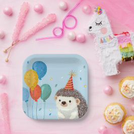 Cute Hedgehog Party Paper Plates Pappteller