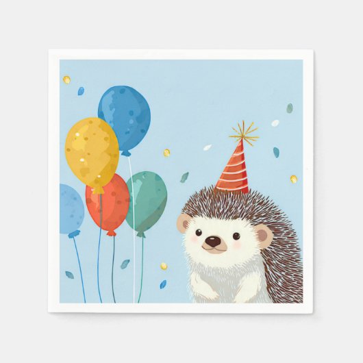 Cute Hedgehog Party Paper  Serviette (Vorderseite)