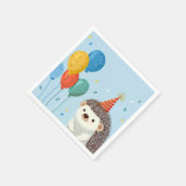 Cute Hedgehog Party Paper  Serviette (Ecke)