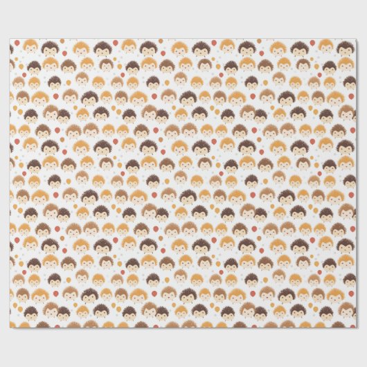 Cute hedgehog pattern geschenkpapier (Flach)