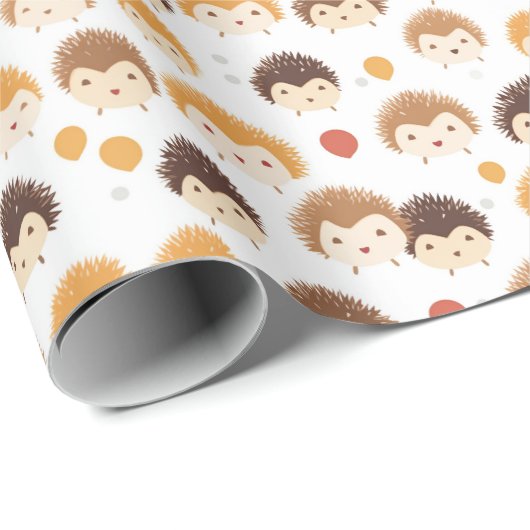 Cute hedgehog pattern geschenkpapier (Rolleneckpunkt)
