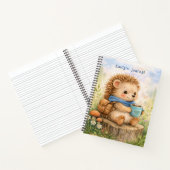 Cute Hedgehog Personalized Kids Journal Notizblock (Innenseite)