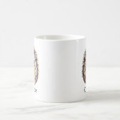 Cute Hedgehog Reading a Book Custom Kaffeetasse (Mittel)