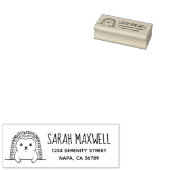 Cute Hedgehog Return Address Gummistempel (Stempel)