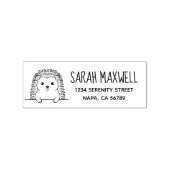 Cute Hedgehog Return Address Gummistempel (Prägung)