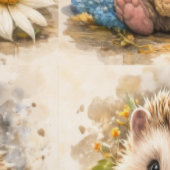 Cute Hedgehog Teddy Bear Pattern Wallpaper Tapete (Naht)