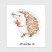 Cute Hedgehog with Hearts Aufkleber (Blatt)