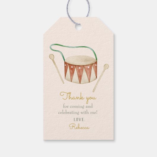 Cute Hello Baby Toys Baby Shower Geschenkanhänger (Rückseite)