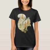 Cute Hello Fall Squirrel Autumn Animal Leaf T-Shirt (Vorderseite)