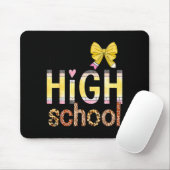 Cute Hello High School Animal Print Teacher Back T Mousepad (Mit Mouse)