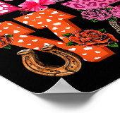 Cute Highland Cow And Nk Heart Valentines Day Love Poster (Ecke)