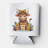 Cute Highland Cow Christmas Santa Highland Cow Lov Dosenkühler (Vorderseite)