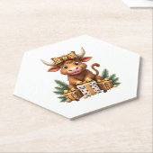 Cute Highland Cow Christmas Santa Highland Cow Lov Untersetzer (angewinkelt)