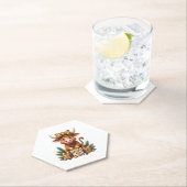 Cute Highland Cow Christmas Santa Highland Cow Lov Untersetzer (Vor Ort)