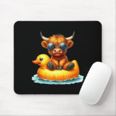 Cute Highland Cow Duck Ol Float Summer Vibes Swimm Mousepad (Mit Mouse)