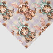 Cute Highland Cow Easter Bunny Bonnets in Pastel Seidenpapier (Ausschnitt)