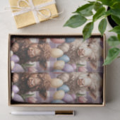 Cute Highland Cow Easter Cream Pastel Seidenpapier (Geschenk)