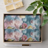 Cute Highland Cow Easter Tulips Pastel Seidenpapier (Geschenk)