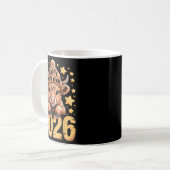 Cute Highland Cow Happy New Year 2026 Tee Funny An Kaffeetasse (Vorderseite Links)