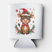 Cute Highland Cow Lover Santa Hat Western Christma Dosenkühler (Vorderseite)