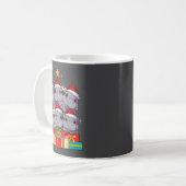 Cute Hip Le Hiptamus Christmas Tree Xmas Hat  Kaffeetasse (Vorderseite Links)