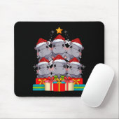 Cute Hip Le Hiptamus Christmas Tree Xmas Hat Mousepad (Mit Mouse)