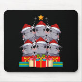 Cute Hip Le Hiptamus Christmas Tree Xmas Hat  Mousepad (Vorne)