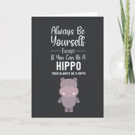 Cute Hippo Cards Humor Hippopotamus Funny Animal Karte