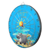 Cute Hippo Fun in the Sun Beach Day Dartscheibe (Vorderseite rechts)