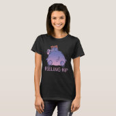 Cute Hippopotamus With Ribbon Feeling Hip T-Shirt (Vorne ganz)
