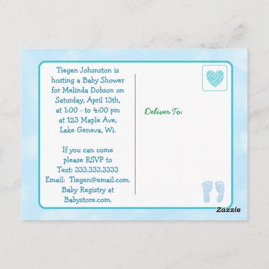 Cute HispanicTwins Baby Shower Postkarte (Rückseite)