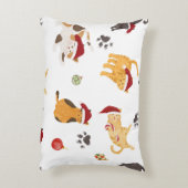 Cute Holiday Cat Pattern Dekokissen (Rückseite(Vertikal))