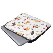 Cute Holiday Cat Pattern Laptopschutzhülle (Vorne Knopf)