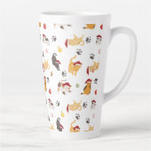 Cute Holiday Cat Pattern Milchtasse (Rechts)