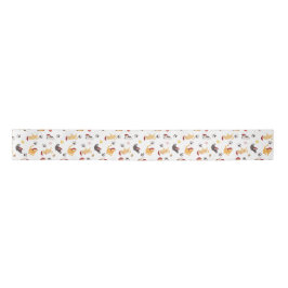 Cute Holiday Cat Pattern Satinband